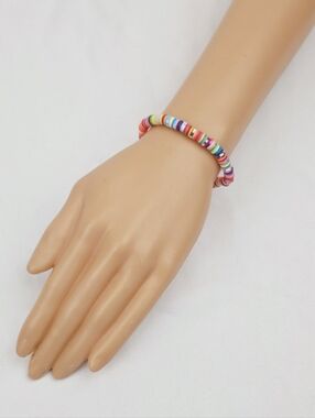 3 FOR $15 🧡 Handmade Clay Bead Multi Color  Bracelet